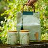 Elegant Green Tea Cloth Bag and Ceramic Can Packaging - Longjing, Biluochun, Maojian, Maofeng Styles