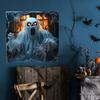 Halloween Spider Horror Web Ghost Fake Window Pattern Home Wall Sticker Decorat