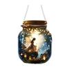 Fairy Hanging Decoration 2D Flat Fairy Forest Acrylic Ornament Wishing Bottle Shape Decoration for Indoor Outdoor Window Door
