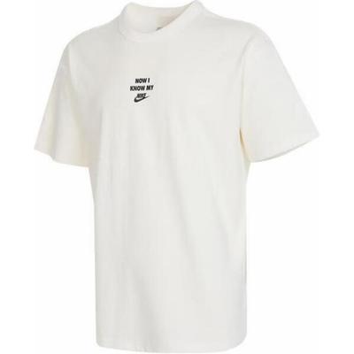 Round Neck Pullover Letter Print Breathable Short Sleeve T-Shirt Men Tops White HQ9152-133