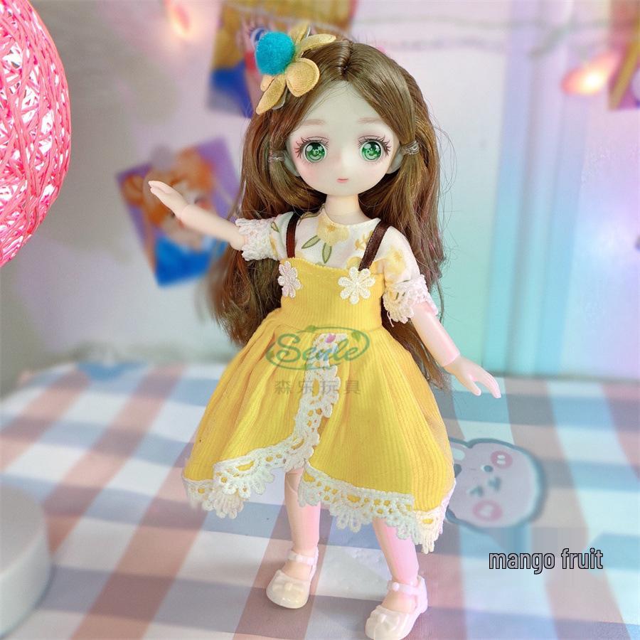 

Милая 23-сантиметровая аниме-кукла BJD - Игрушка для девочки «7 минут», подарок на день рождения Naked doll (head + body + shoes)