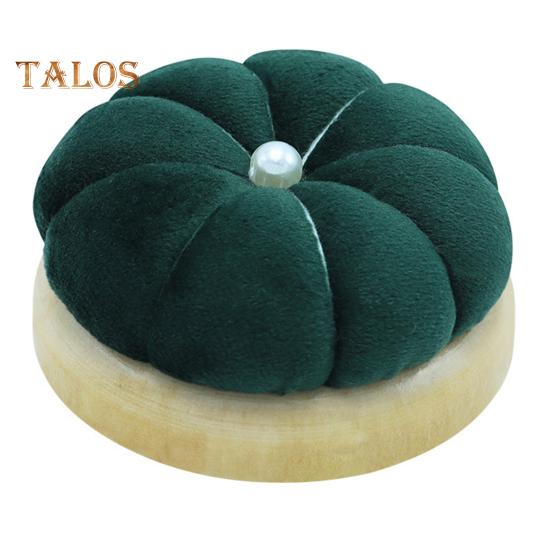 

Мягкая игольница в форме тыквы, игольница фланелевая с деревянной основой для швейных проектов своими руками темно-зеленого