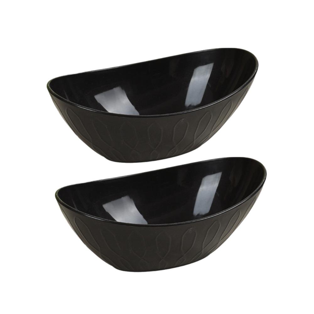 2PCS Thickened Ingot Shape Salad Bowl Large Capacity Preparing-food Bowl Fruit Serving Bowl Nut чёрный