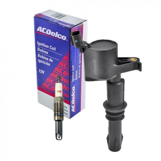 New Platinum Spark Plug (1) + (1) OEM BS-C1541 Coil For 2004-08 Ford Lincoln