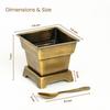 100% Pure Brass Havan Kund for Daily Pooja,Yagya & Agnihotra | Antique Finish with Vedic Shloka Engraving | Festival & Housewarming Gift Set