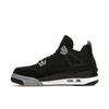 Air Jordan 4 Retro SE GS Black Canvas Kinder-Sneaker Weiß Fire-Red Light-Steel-Grey DV0553-006
