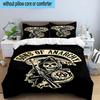 3PCS Anarchy Motorcycle Club 3pcs Bedding,Including 3PCS Duvet Cover And 2pcs Pillowcases Perfect for Christmas,Ideal for Bedroom, Dormitory