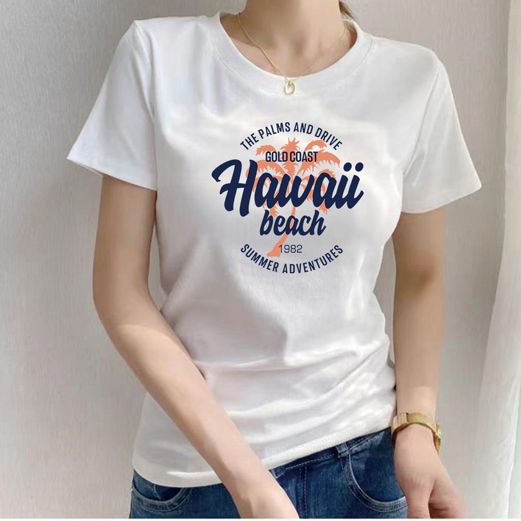 High-end Printed Short-Sleeved T-Shirt for Women
