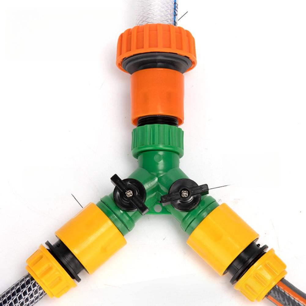 ABS Plastic Construction 3-way Hose Splitter Inner Sealing Rings
