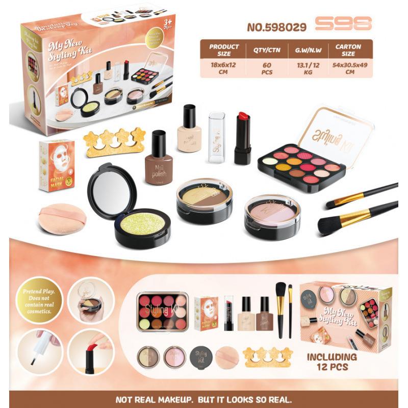 Children'S Makeup Nail Polish Lipstick Girl Makeup Toy Boxed Girl Cosmetics Makeup Box