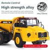 RC Truck 2.4G Remote Control Alloy Dump Excavator Electric Tractor Engineering Vehicle Model Kid Toy Boy Xmas Gifts with Lighting and Sound Effects