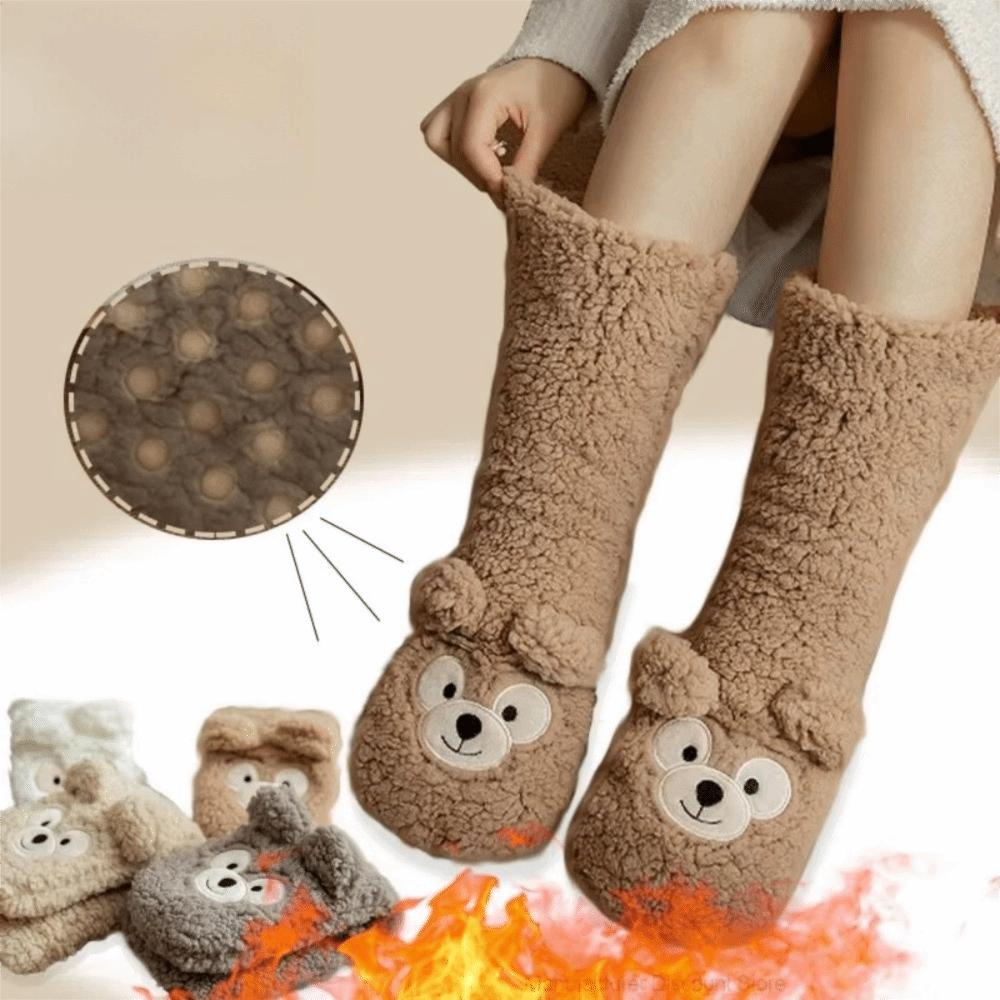 Coral Fleece Snow Socks Soft Leg Covers Warm Sleeping Socks  Christmas Gift