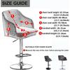 Dining Chair Covers Slipcover with Armrest Curved Back Accent Kitchen Chair Slipcover Modern Arc Shaped Armrest Counter Height Bar Stools Covers Back