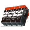 Canon of Latest Compatible Ink 325 325PGBK Compatible with Genuine Ink PIXUS by STAR BCI-325PGBK (Pigment Black) [Set 4] Cartridges, Ink, (Compatible