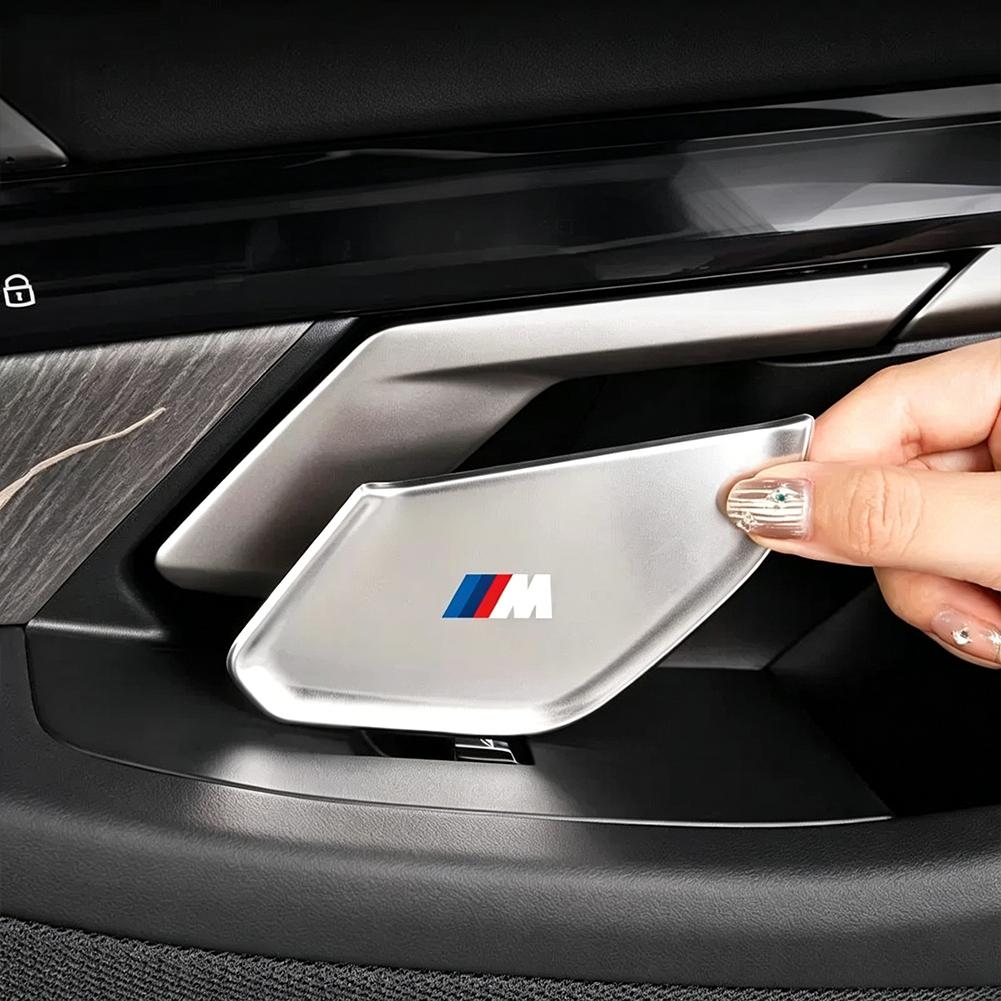 Car Inner Door Handle Bowl Metal Protective Sticker Anti-Scratch Trim Cover Accessories For BMW 3 5 series X1 X2 iX1 X5 X6 X7 M2 TF0