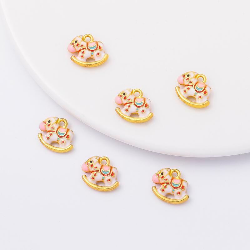 10 ks Roztomilé smaltované prívesky koník Zverokruh Kôň Na výrobu šperkov Náhrdelník Náušnice Náramok DIY Doplnky Potreby A1