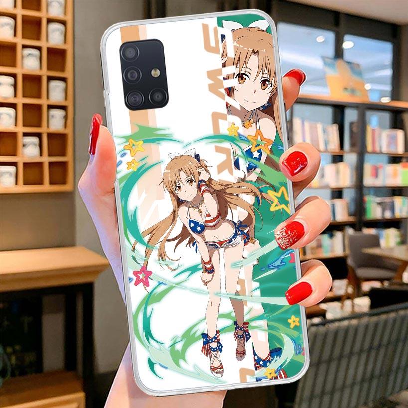 Anime Sword Art Online SAO Cover Phone Case For Samsung Galaxy A12 A22 A32 A52 A72 A02S Phone Case Note 20 Ultra 10 S10 Plus A51
