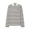 MO&Co.C+ Series Striped Long-Sleeve Polo T-Shirt