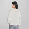 Lee Comfortable V-Neck Textured Brand Badge Short Sweater Women sweater Off-White LWT009176100096A00005
