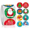 3.8cm Christmas Sticker Roll - Gift Box Sealing Labels for Holiday Decoration