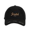 Style Distressed Letter Baseball Cap With Sun Protection For Casual Streetwear