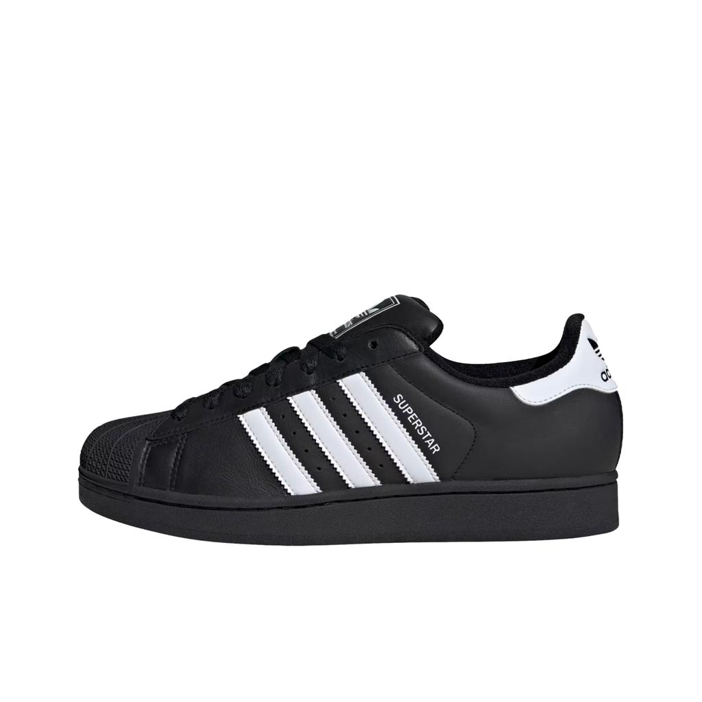 adidas Originals Superstar 2 Dark Night Spot Abrasion Resistant Low Top Skateboard Shoes Unisex Black White JI0079(Team1514-)