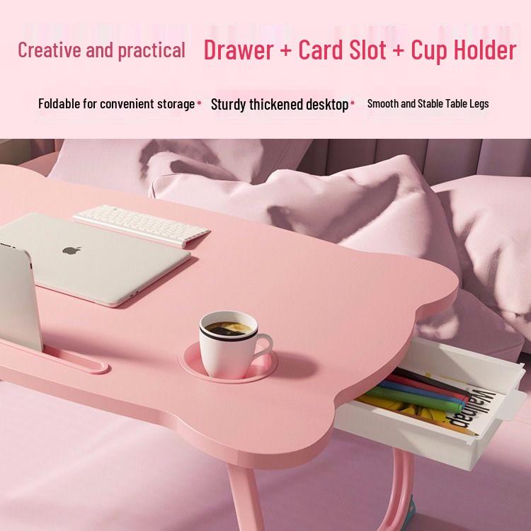 Compact Foldable Bedside Laptop Desk for Dorms and Rentals