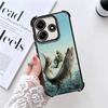 Hunting Fishing Man Plating Phone Case For Xiaomi Redmi Note 14 15 Pro Plus 13 12 11 11S 11T 10 9S 9 5G Anti-Fall Airabag Cover