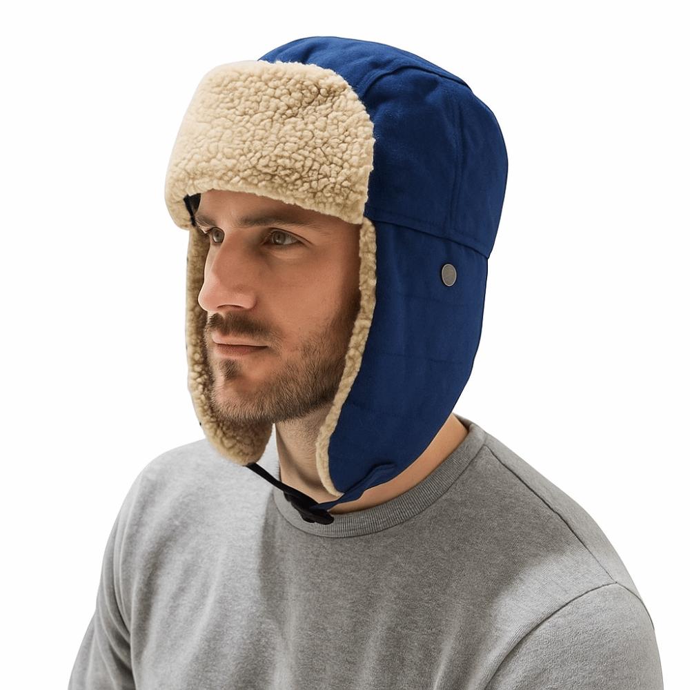 Fleece Winter Plush Hat Thickened Lei Feng Cap Simple Earflap Hat  Outdoor