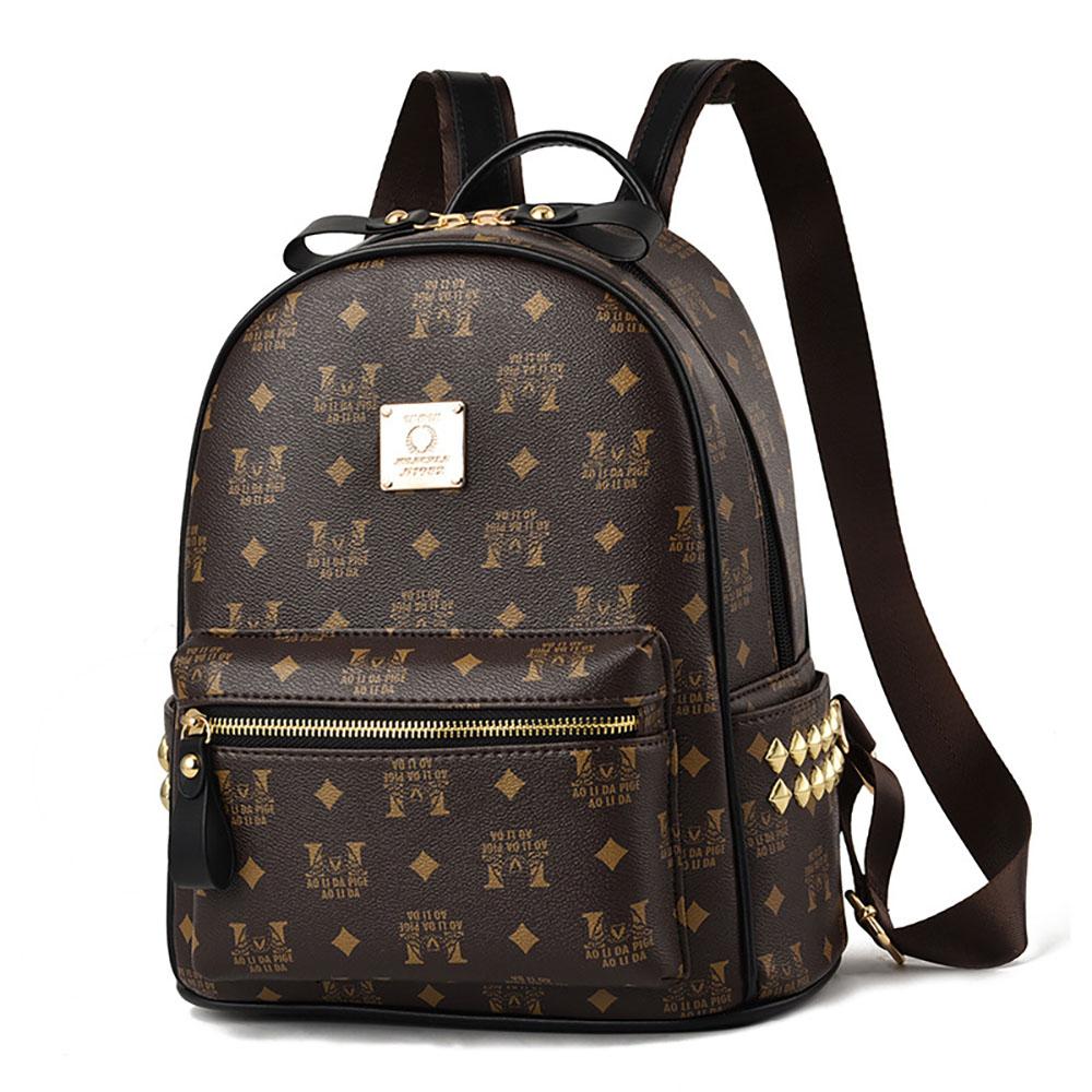 

Женский рюкзак большой емкости, женская сумка из искусственной кожи, повседневная женская маленькая сумка из мягкой кожи коричневый