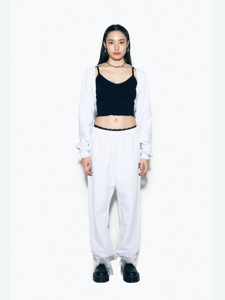 ASIF CALIE Ribbon Jogger Pants Whitemelange