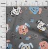 oneOone Cotton Flex Gray Fabric Kawai Craft Projects Decor Fabric Printed By The Yard 40 Inch