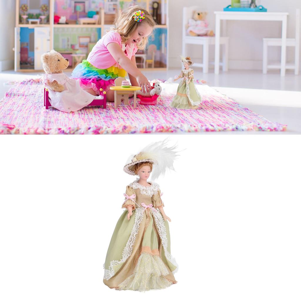 Character Model Lifelike Vivid Rotatable Limbs Good Stability Mini Ceramic Peopl