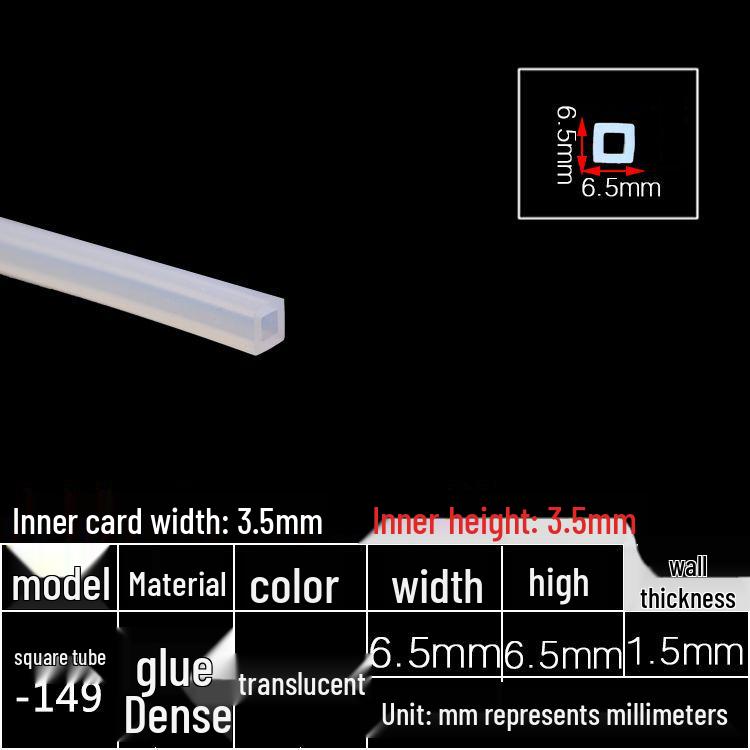 High-Temperature Resistant Silicone Square Tubing: Durable, Customizable, Aging-Resistant Rubber Sheath and Hollow Sealing Strip.