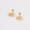 GEMCHIC Women's Gold Starburst Drop Earrings Stainless Steel Geometric Studs Fashion Jewelry