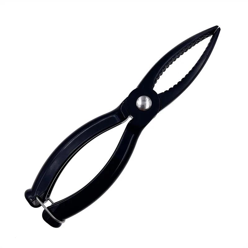 1PC Durable 19cm Black ABS Fishing Tongs, Lightweight Fish Gripper Clip Pliers for Catch and Release Fishing Tools