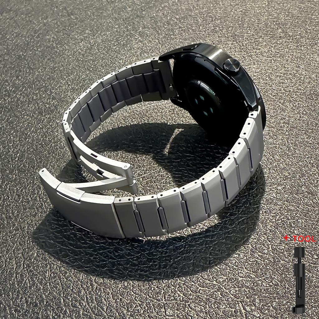 22mm Strap for Huawei Watch GT6 6Po GT5 4Pro 46mm Metal Stainless Steel Silicone Bracelet for Xiaomi Watch 5 S4 Sport for Garmin