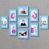 7-Zoll Minimalistisches Modernes Neun-Gitter Wand-Fotorahmen-Set – Stanzfreie Wohnzimmerdekoration