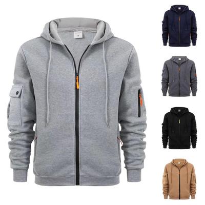 Men's Long Sleeve Zipper Hoodies Loose Sportwear Sweatshirts Hoodies Men's Jackets