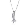 Bow Sterling Silver Necklace Simple Style European and American Fashion Brand Jewelry the Same 925 Silver Pendant INS