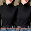 Women's Half-High Collar Fleece Base Layer Shirt – Versatile Long Sleeve T-shirt for Autumn/Winter.