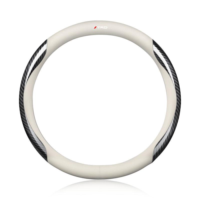 Car Suede Carbon Fiber Leather Steering Wheel Cover Non-slip for Toyota GR TRD C-hr Prado Rav4 Yaris Hilux Prius Avensis Corolla Camry