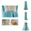 Incantevole Madre dei Draghi Game Of Thrones Daenerys Targaryen Costume Abito Lungo Azzurro Cielo Per Indimenticabili Eventi Cosplay