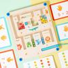 Wooden Magnetic Color Maze Sorting Board Montessori Toy Color Addition and Subtraction Game Educational Toys For Kids Age 3+