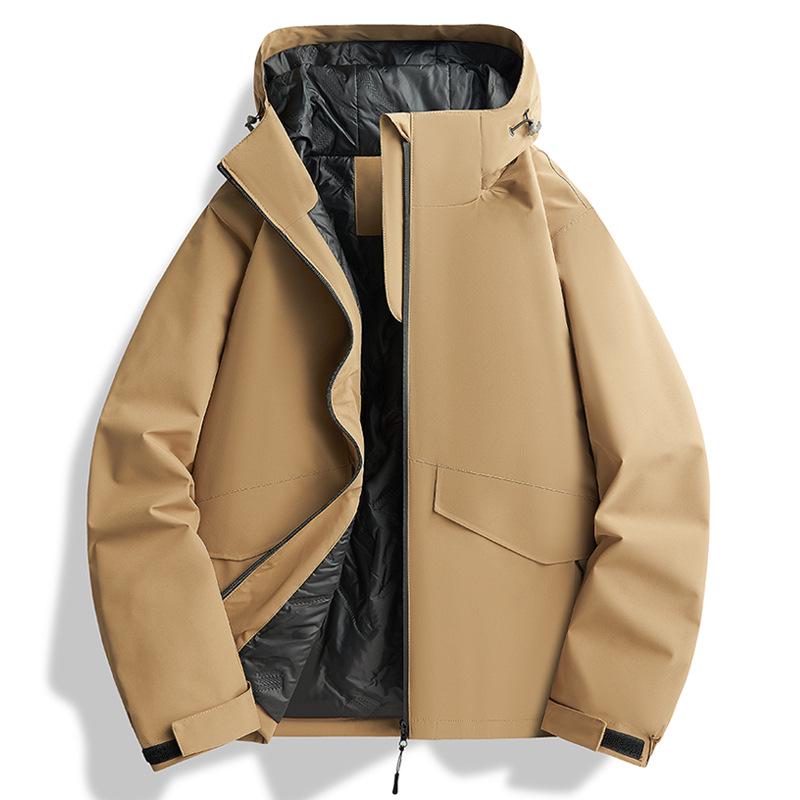 

2024 Windproof Waterproof Storm Jacket: Autumn/Winter Couple s Outdoor Camping and Cold-Proof Fashion Mountaineering Suit Large