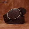 Retro Personality Trend Carved Pattern Smooth Buckle Belt Genuine Leather Leather Belt