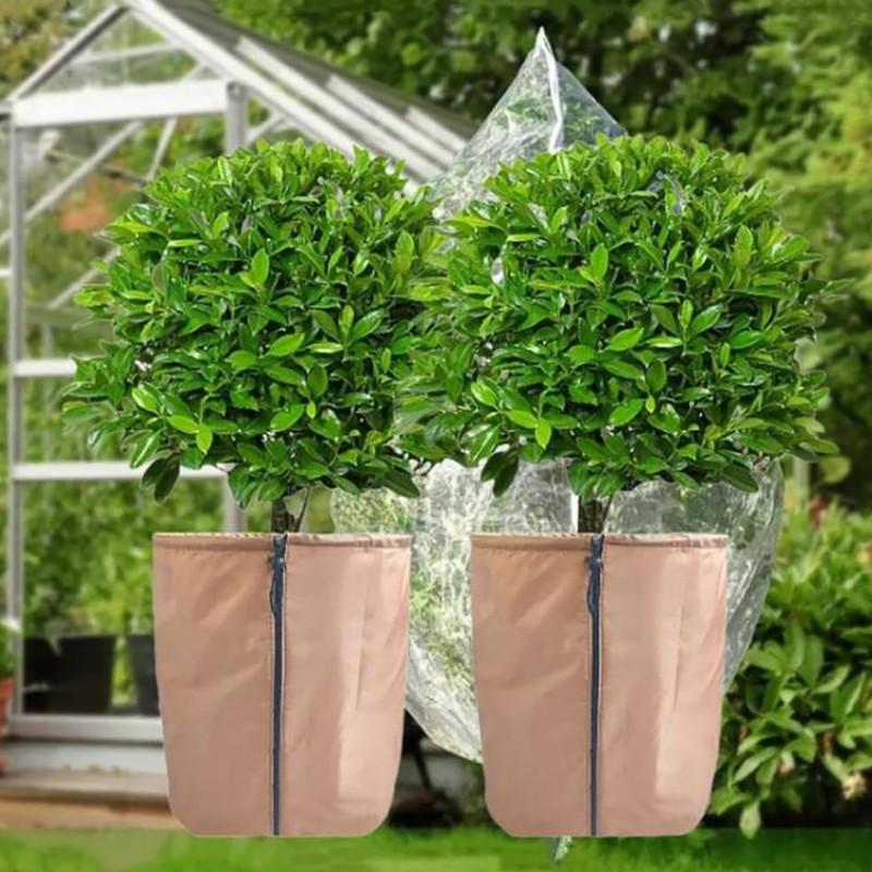 Drawstring Frost Wind Proof Protection Cover-Insulation For Potted Plants& Fruit Trees Eco-Friendly Plant Insulation Cover