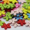 100 Pieces Multicolor 15x15mm 2 Holes Mixed Decorative Buttons Fit Sewing Crafts