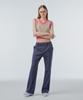 INSTANTFUNK Striped Semi-Bootcut Pants - Navy