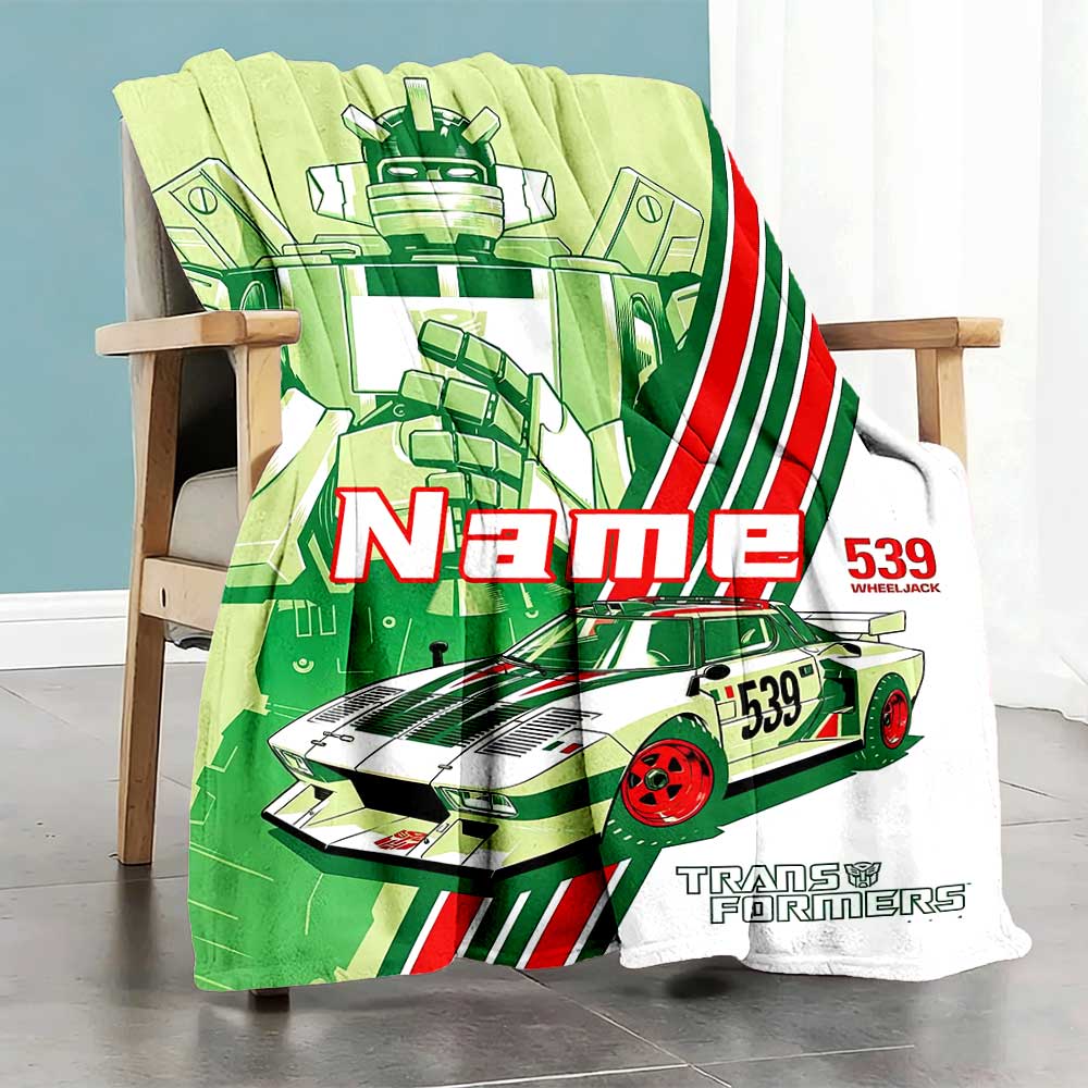 Love Transformers (8) Customize Your Name Blanket Lightweight Personalized Blanket Soft & Cozy for Picnics Seaside Office Home Decor
